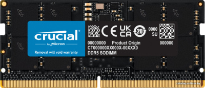 Оперативная память Crucial 8ГБ DDR5 SODIMM 4800МГц CT8G48C40S5  купить в интернет-магазине X-core.by