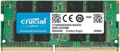 Оперативная память Crucial Basics 16GB DDR4 SODIMM PC4-21300 CB16GS2666  купить в интернет-магазине X-core.by