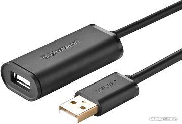 Кабель Ugreen US121 10319 USB Type-A - USB Type-A (5 м, черный)
