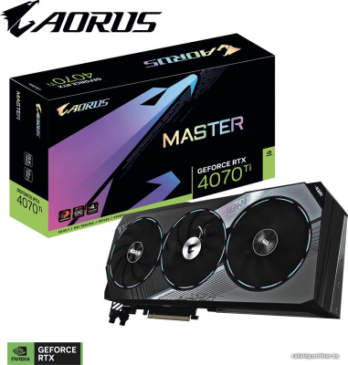Видеокарта Gigabyte Aorus GeForce RTX 4070 Ti Master 12G GV-N407TAORUS M-12GD  купить в интернет-магазине X-core.by