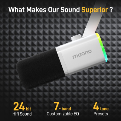 Купить проводной микрофон maono pd100x (белый) в интернет-магазине X-core.by
