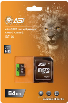 Купить карта памяти agi tf138 microsdhc agi064gu1tf138 64gb (с адаптером) в интернет-магазине X-core.by