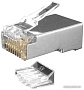 Коннектор-соединитель Hyperline PLUG-8P8C-UV-C6-SH-100 RJ45 (100 шт)