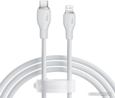 Купить кабель baseus pudding series fast charging usb type-c - lightning (1.2 м, белый) в интернет-магазине X-core.by
