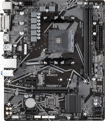 Материнская плата Gigabyte A520M H (rev. 1.x)  купить в интернет-магазине X-core.by