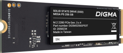SSD Digma Mega P5 256GB DGSM3256GP53T  купить в интернет-магазине X-core.by