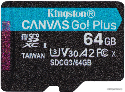 Купить карта памяти kingston canvas go! plus microsdxc 64gb в интернет-магазине X-core.by