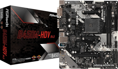 Материнская плата ASRock B450M-HDV R4.0  купить в интернет-магазине X-core.by