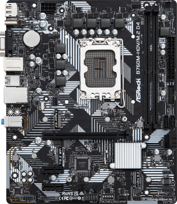 Материнская плата ASRock B760M-HDV/M.2 D4  купить в интернет-магазине X-core.by