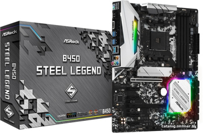 Материнская плата ASRock B450 Steel Legend  купить в интернет-магазине X-core.by