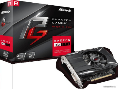 Видеокарта ASRock Phantom Gaming Radeon RX550 4G  купить в интернет-магазине X-core.by