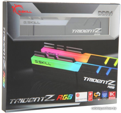 Оперативная память G.Skill Trident Z RGB 2x32GB DDR4 PC4-28800 F4-3600C18D-64GTZR  купить в интернет-магазине X-core.by