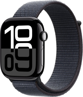 Купить умные часы apple watch series 10 46 мм (алюминиевый корпус, черный/темно-серый, нейлоновый ремешок) в интернет-магазине X-core.by