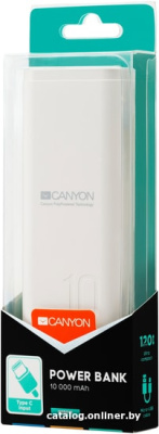 Купить портативное зарядное устройство canyon cne-cpb010w в интернет-магазине X-core.by