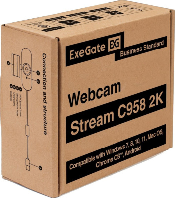 Купить веб-камера exegate stream с958 2k в интернет-магазине X-core.by