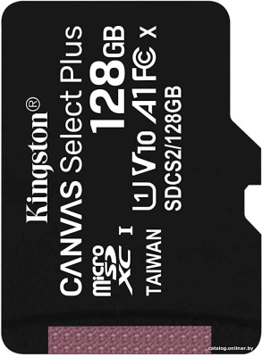 Купить карта памяти kingston canvas select plus microsdxc 128gb в интернет-магазине X-core.by