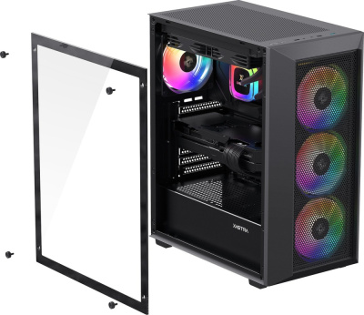 Корпус XASTRA A406 4ARGB (черный)  купить в интернет-магазине X-core.by