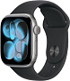 Умные часы Apple Watch Series 11 42 мм (алюминиевый корпус, космический серый/черный, спортивный сил