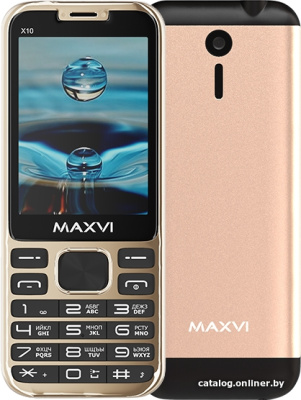 Купить мобильный телефон maxvi x10 (золотистый) в интернет-магазине X-core.by