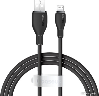 Купить кабель baseus pudding series fast charging cable 2.4a usb type-a - lightning (1.2 м, черный) в интернет-магазине X-core.by