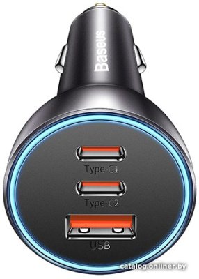 Купить автомобильное зарядное baseus golden contactor pro triple fast charger car charger 65w cgjp010013 (т в интернет-магазине X-core.by
