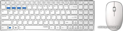 Купить клавиатура + мышь rapoo 9300m (белый) в интернет-магазине X-core.by