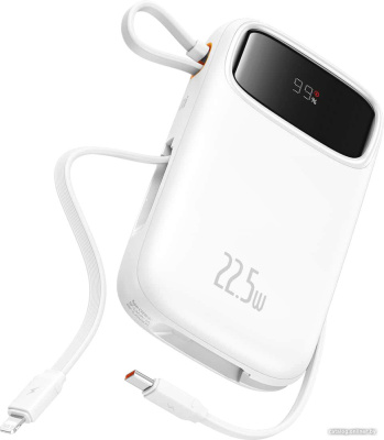 Купить внешний аккумулятор baseus qpow2 dual-cable digital display fast charge power bank 22.5w 10000mah (б в интернет-магазине X-core.by