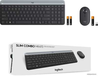 Купить офисный набор logitech mk470 slim wireless combo 920-009204 (графитовый) в интернет-магазине X-core.by