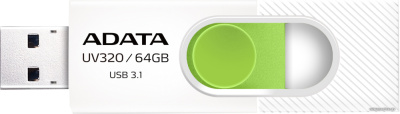 USB Flash A-Data UV320 64GB (белый/зеленый)  купить в интернет-магазине X-core.by