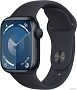Умные часы Apple Watch Series 9 41 мм (алюминиевый корпус, полуночный/полуночный, спортивный силикон