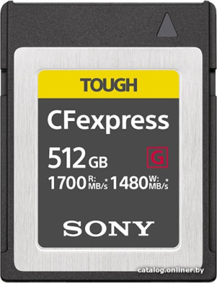 Купить карта памяти sony cfexpress type b ceb-g512 512gb в интернет-магазине X-core.by