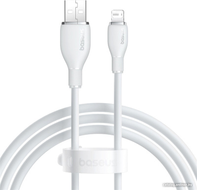 Купить кабель baseus pudding series fast charging cable 2.4a usb type-a - lightning (1.2 м, белый) в интернет-магазине X-core.by