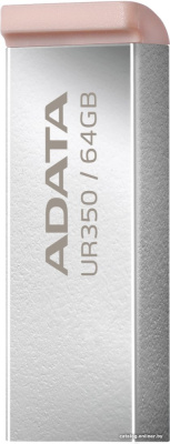 USB Flash ADATA UR350 64GB UR350-64G-RSR/BG (серебристый/коричневый)  купить в интернет-магазине X-core.by
