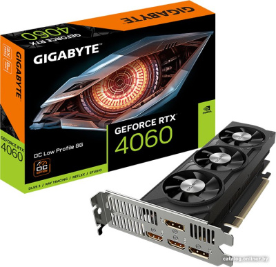 Видеокарта Gigabyte GeForce RTX 4060 OC Low Profile 8GB GV-N4060OC-8GL  купить в интернет-магазине X-core.by