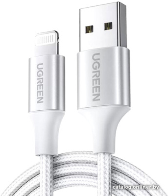 Купить кабель ugreen us199 60162 usb type-a - lightning (1.5 м, серебристый) в интернет-магазине X-core.by