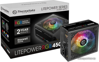 Блок питания Thermaltake Litepower RGB 450W LTP-450AL2NK  купить в интернет-магазине X-core.by