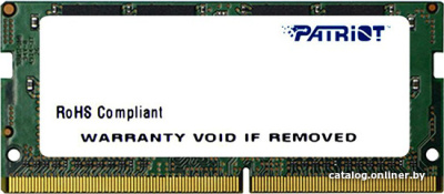 Оперативная память Patriot Signature Line 32GB DDR4 SODIMM PC4-21300 PSD432G26662S  купить в интернет-магазине X-core.by