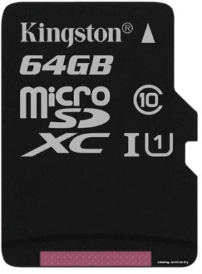 Купить карта памяти kingston microsdxc uhs-i (class 10) 64gb [sdc10g2/64gbsp] в интернет-магазине X-core.by