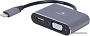 Кабель Cablexpert USB Type-C - VGA/HDMI A-USB3C-HDMIVGA-01 (0.15 м, фиолетовый)