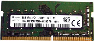 Оперативная память Hynix 8ГБ DDR4 SODIMM 2666 МГц HMA81GS6AFR8N-VK