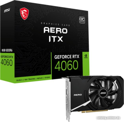 Видеокарта MSI GeForce RTX 4060 Aero ITX 8G OC  купить в интернет-магазине X-core.by