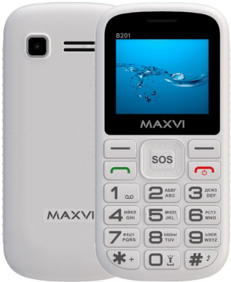 Купить телефон maxvi b201 (белый) в интернет-магазине X-core.by