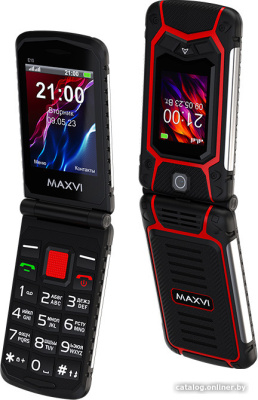 Купить кнопочный телефон maxvi e10 (красный) в интернет-магазине X-core.by