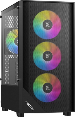Корпус XASTRA A401M 4FRGB (черный)  купить в интернет-магазине X-core.by