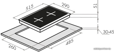 Варочная панель HOMSair HGE323GCWH