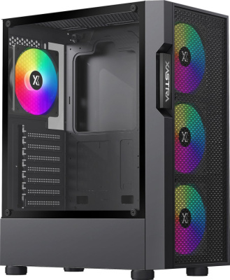 Корпус XASTRA A302 4FRGB (черный)  купить в интернет-магазине X-core.by