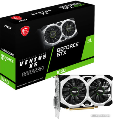 Видеокарта MSI GeForce GTX 1650 D6 VENTUS XS OCV3  купить в интернет-магазине X-core.by