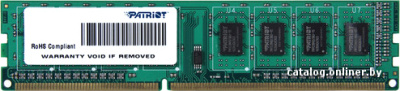 Оперативная память Patriot 4GB DDR3 PC3-12800 [PSD34G1600L81]  купить в интернет-магазине X-core.by