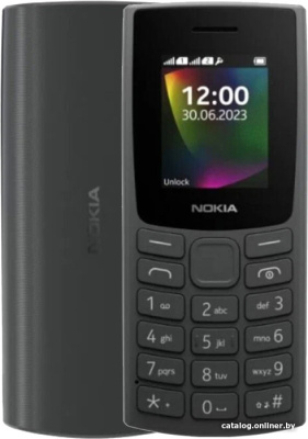 Купить кнопочный телефон nokia 106 (2023) dual sim ta-1564 (угольный) в интернет-магазине X-core.by