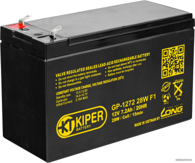 Купить аккумулятор для ибп kiper gp-1272 28w f1 (12в/7.2 а·ч) в интернет-магазине X-core.by